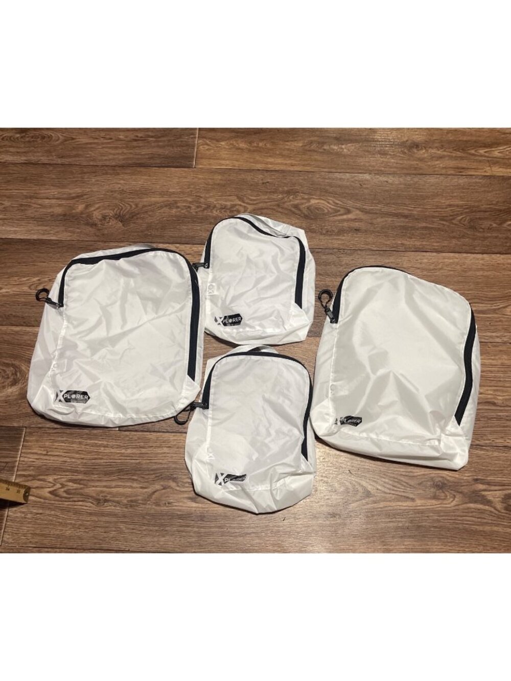 Set of 4 Xplorer By Gforce White Packing Cube Lightweight Travel  Organizer
